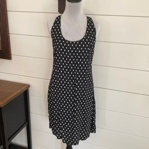 Old Navy Black and White Foulard Print Racerback Dress